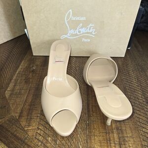 Christian Louboutin Beige Open-Toe Heels
